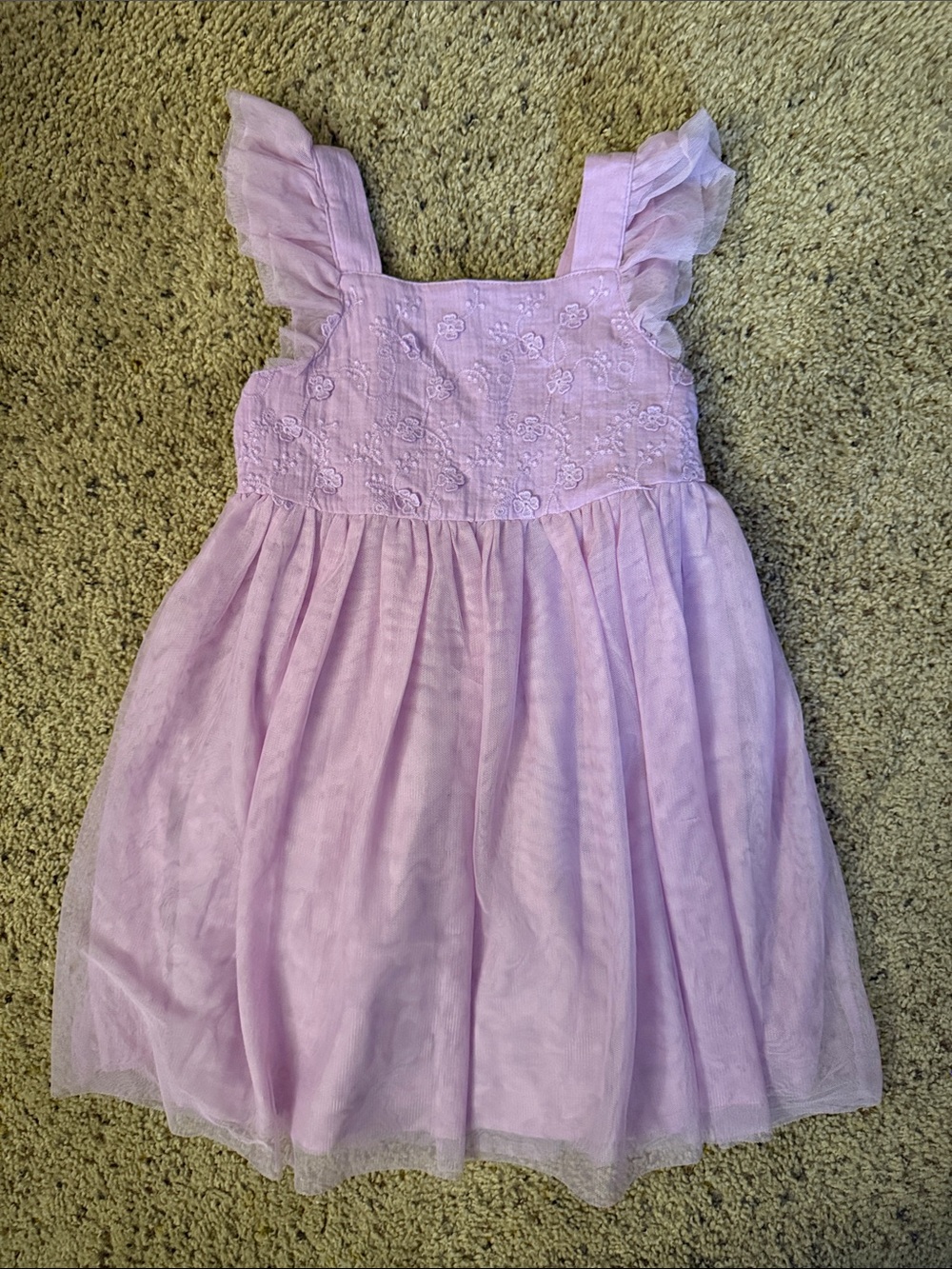 Cat & Jack Lilac Ruffle Strap Dress